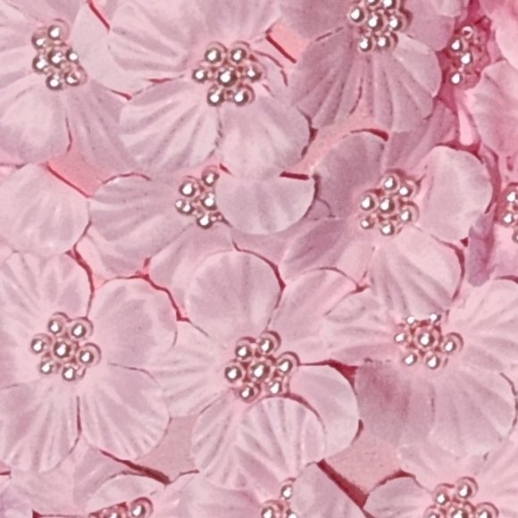 Y2K Pink Floral and Pearl Beaded Crop Cami Corsette Top - NEW - Picture 6 of 7